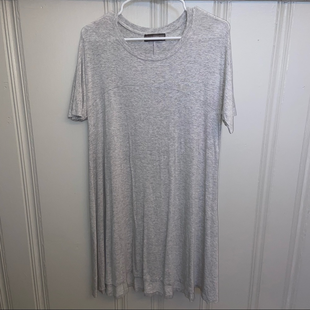 Addie Heather Gray Knit Swing Dress